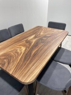 Стол кухонный обеденный прямоугольный дизайнерский лофт THETABLE RU 140х80 8.14/1.1