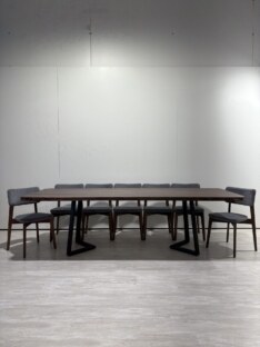 Стол кухонный обеденный прямоугольный дизайнерский лофт THETABLE RU 250х100 6.4/1.1