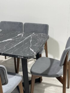 Стол кухонный обеденный прямоугольный дизайнерский лофт THETABLE RU 120х80 2.12.2/1.1