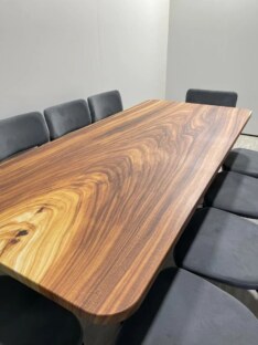 Стол кухонный обеденный прямоугольный дизайнерский лофт THETABLE RU 200х90 9.7/3.1