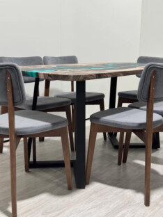 Стол кухонный обеденный прямоугольный дизайнерский лофт THETABLE RU 160х80 4.13/1.1