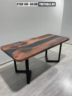 Стол кухонный обеденный прямоугольный дизайнерский лофт THETABLE RU 140х80 3.1/3.1 Стол кухонный обеденный прямоугольный дизайнерский лофт THETABLE RU 140х80 3.1/3.1