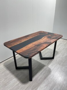 Стол кухонный обеденный прямоугольный дизайнерский лофт THETABLE RU 140х80 3.1/3.1