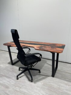 Стол компьютерный с вырезом дизайнерский лофт THETABLE RU 180х80 3.8/2.1