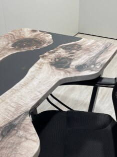 Стол письменный с вырезом дизайнерский лофт THETABLE RU 120х80 3.30/2.1 Стол письменный с вырезом дизайнерский лофт THETABLE RU 120х80 3.30/2.1