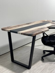 Стол компьютерный с вырезом дизайнерский лофт THETABLE RU 180х80 3.19/2.1