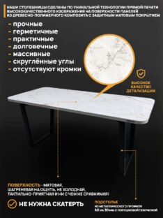 Стол письменный прямоугольный дизайнерский лофт THETABLE RU 200х90 2.40/2.1
