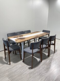 Стол кухонный обеденный прямоугольный дизайнерский лофт THETABLE RU 180х80 3.24/1.2