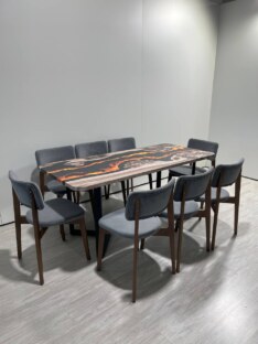 Стол кухонный обеденный прямоугольный дизайнерский лофт THETABLE RU 180х80 4.15/3.1