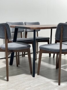 Стол кухонный обеденный прямоугольный дизайнерский лофт THETABLE RU 120х80 3.26/4.1