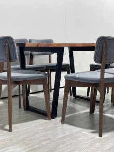 Стол кухонный обеденный овальный дизайнерский лофт THETABLE 140х80 5.8/2.1