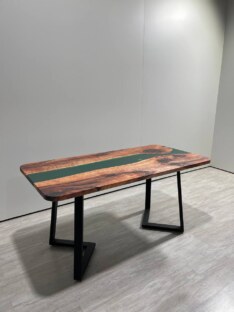 Стол кухонный обеденный прямоугольный дизайнерский лофт THETABLE RU 160х80 3.10/1.1