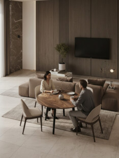 Стол кухонный обеденный круглый дизайнерский лофт THETABLE 100х32 9.2/4.1