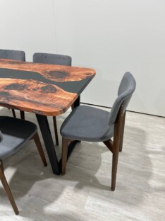 Стол кухонный обеденный прямоугольный дизайнерский лофт THETABLE RU 160х80 3.8/2.1