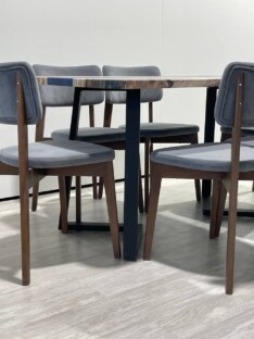 Стол кухонный обеденный прямоугольный дизайнерский лофт THETABLE RU 140х80 3.32/1.1