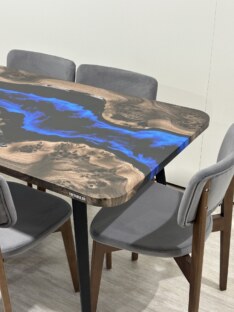 Стол кухонный обеденный прямоугольный дизайнерский лофт THETABLE RU 140х80 4.8/6.1