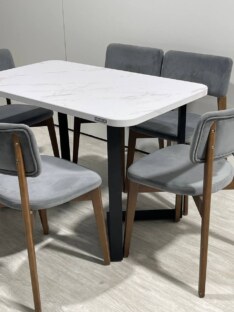 Стол кухонный обеденный прямоугольный дизайнерский лофт THETABLE RU 120х80 2.21/3.1
