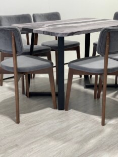 Стол кухонный обеденный прямоугольный дизайнерский лофт THETABLE RU 120х80 5.40/1.1