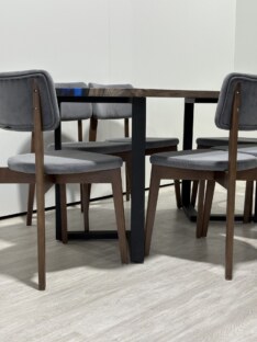 Стол кухонный обеденный прямоугольный дизайнерский лофт THETABLE RU 180х80 4.8/3.1