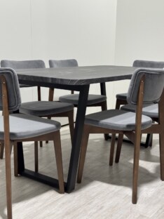 Стол кухонный обеденный прямоугольный дизайнерский лофт THETABLE 140х80 8.11/2.1