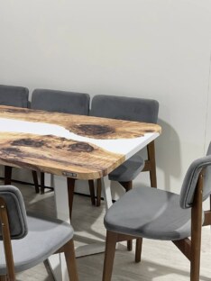 Стол кухонный обеденный прямоугольный дизайнерский лофт THETABLE RU 180х80 3.22/1.2