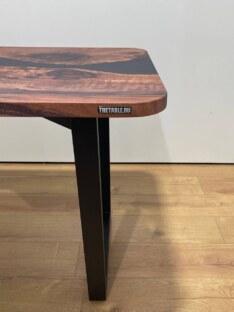 Стол письменный с вырезом дизайнерский лофт THETABLE 200х90 3.1/2.1