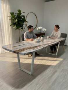 Стол кухонный обеденный евро дизайнерский лофт THETABLE RU 120х80 6.6/2.2