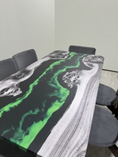 Стол кухонный обеденный прямоугольный дизайнерский лофт THETABLE RU 140х80 4.19/3.2