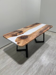 Стол кухонный обеденный прямоугольный дизайнерский лофт THETABLE RU 250х100 3.18/1.1