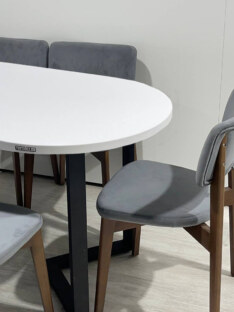 Стол кухонный обеденный овальный дизайнерский лофт THETABLE RU 140х80 2.23/3.1