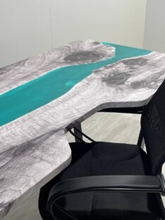 Стол компьютерный с вырезом дизайнерский лофт THETABLE RU 200х90 3.43/2.1