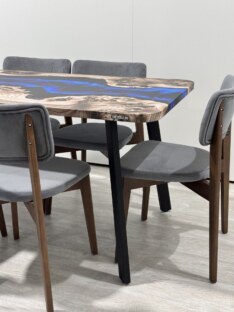 Стол кухонный обеденный прямоугольный дизайнерский лофт THETABLE RU 160х80 4.12/4.1