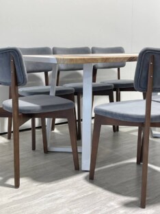 Стол кухонный обеденный прямоугольный дизайнерский лофт THETABLE RU 180х80 3.24/1.2