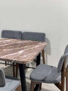 Стол кухонный обеденный прямоугольный дизайнерский лофт THETABLE RU 120х80 2.63/2.1
