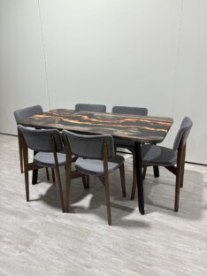 Стол кухонный обеденный прямоугольный дизайнерский лофт THETABLE RU 120х80 4.11/4.1