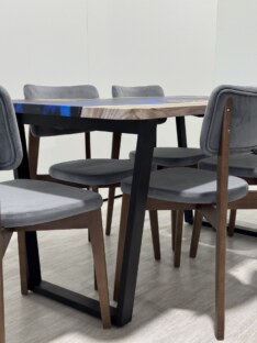 Стол кухонный обеденный прямоугольный дизайнерский лофт THETABLE RU 160х80 4.12/2.1