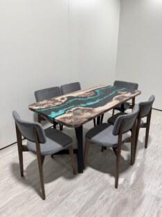 Стол кухонный обеденный прямоугольный дизайнерский лофт THETABLE RU 200х90 4.13/1.1