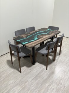 Стол кухонный обеденный прямоугольный дизайнерский лофт THETABLE RU 160х80 4.9/1.1