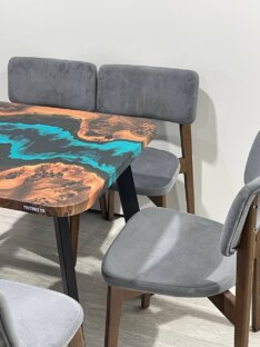 Стол кухонный обеденный прямоугольный дизайнерский лофт THETABLE RU 90х70 4.5/4.1
