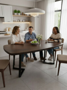 Стол кухонный обеденный евро дизайнерский лофт THETABLE RU 180х80 6.4/1.1