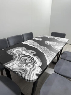 Стол кухонный обеденный прямоугольный дизайнерский лофт THETABLE RU 200х90 2.72/2.1