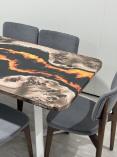 Стол кухонный обеденный прямоугольный дизайнерский лофт THETABLE RU 160х80 4.15/1.2