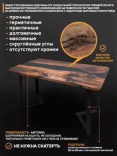 Стол кухонный обеденный прямоугольный дизайнерский лофт THETABLE RU 140х80 3.1/1.1 Стол кухонный обеденный прямоугольный дизайнерский лофт THETABLE RU 140х80 3.1/1.1