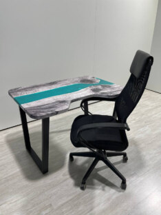 Стол компьютерный с вырезом дизайнерский лофт THETABLE RU 120х80 3.43/2.1