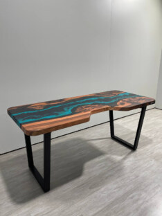 Стол компьютерный с вырезом дизайнерский лофт THETABLE RU 120х80 4.5/2.1 Стол компьютерный с вырезом дизайнерский лофт THETABLE RU 120х80 4.5/2.1