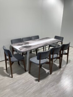 Стол кухонный обеденный прямоугольный дизайнерский лофт THETABLE RU 180х80 3.23/2.2