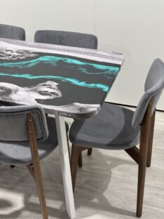Стол кухонный обеденный прямоугольный дизайнерский лофт THETABLE RU 120х80 4.18/4.2