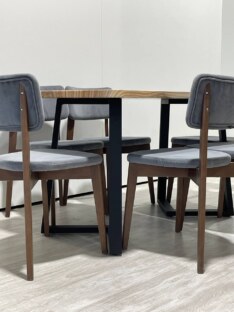 Стол кухонный обеденный прямоугольный дизайнерский лофт THETABLE RU 140х80 8.13/1.1