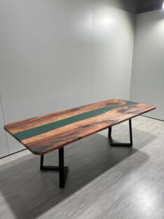 Стол кухонный обеденный прямоугольный дизайнерский лофт THETABLE RU 250х100 3.10/1.1