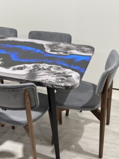 Стол кухонный обеденный прямоугольный дизайнерский лофт THETABLE RU 160х80 4.17/6.1